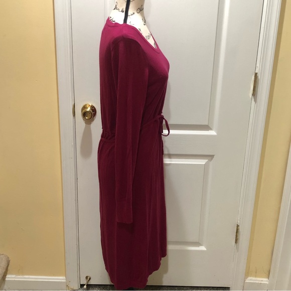 Long sleeved Burgundy Women’s Maternity Sweater Dress-Motherhood Maternity- $20 - Picture 2 of 7